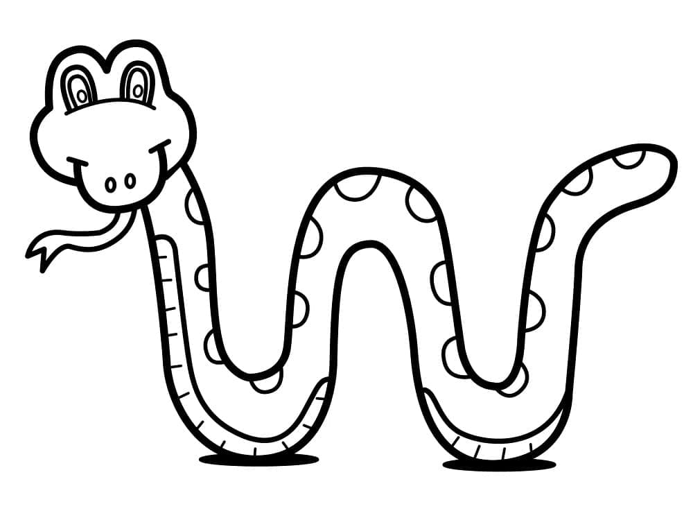 Desenho deUma Cobra Animada para colorir