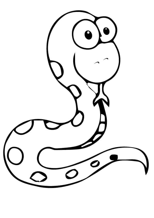 Desenho deUma Cobra Muito Fofa para colorir