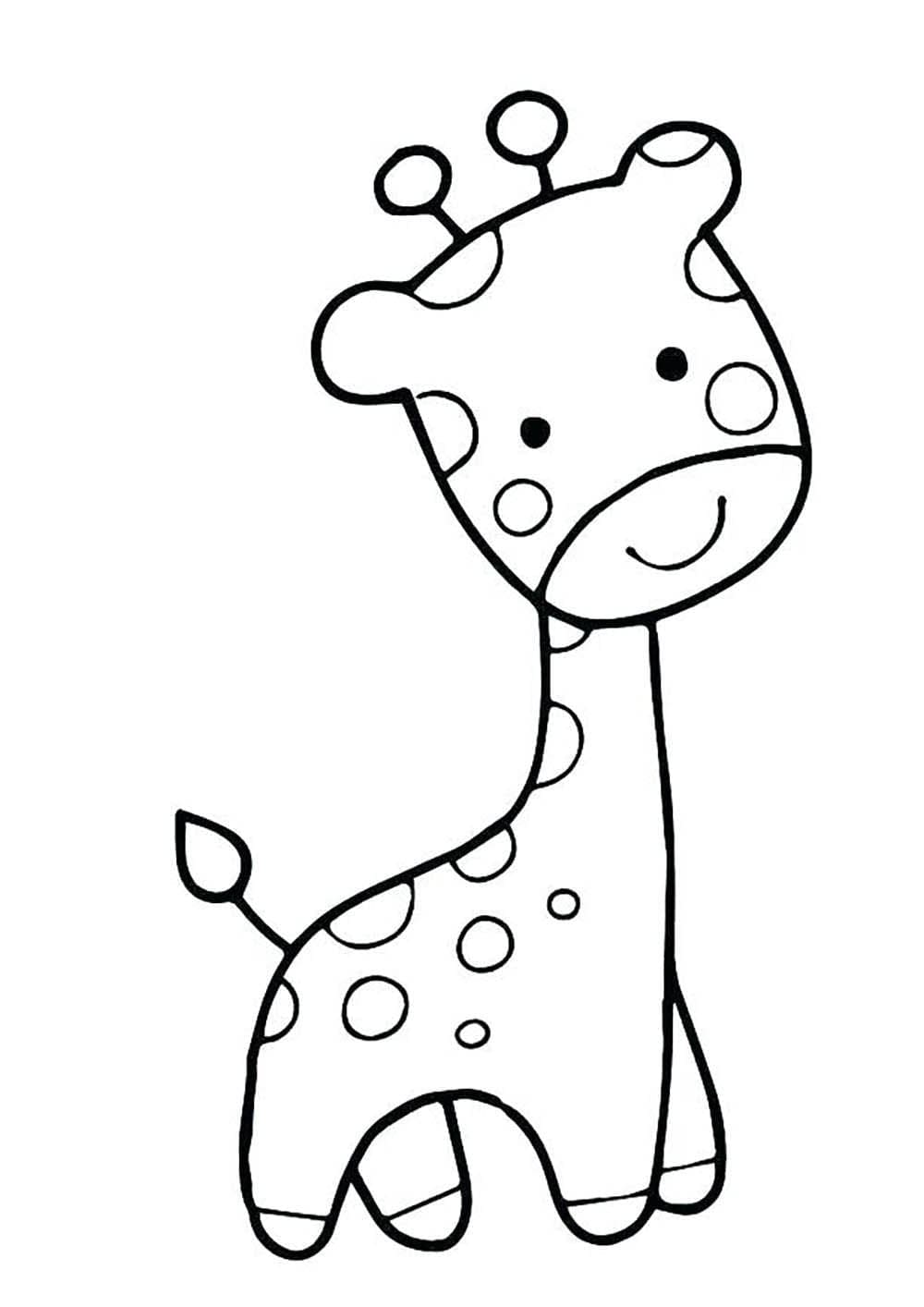 Desenho deUma Girafa Bebê para colorir