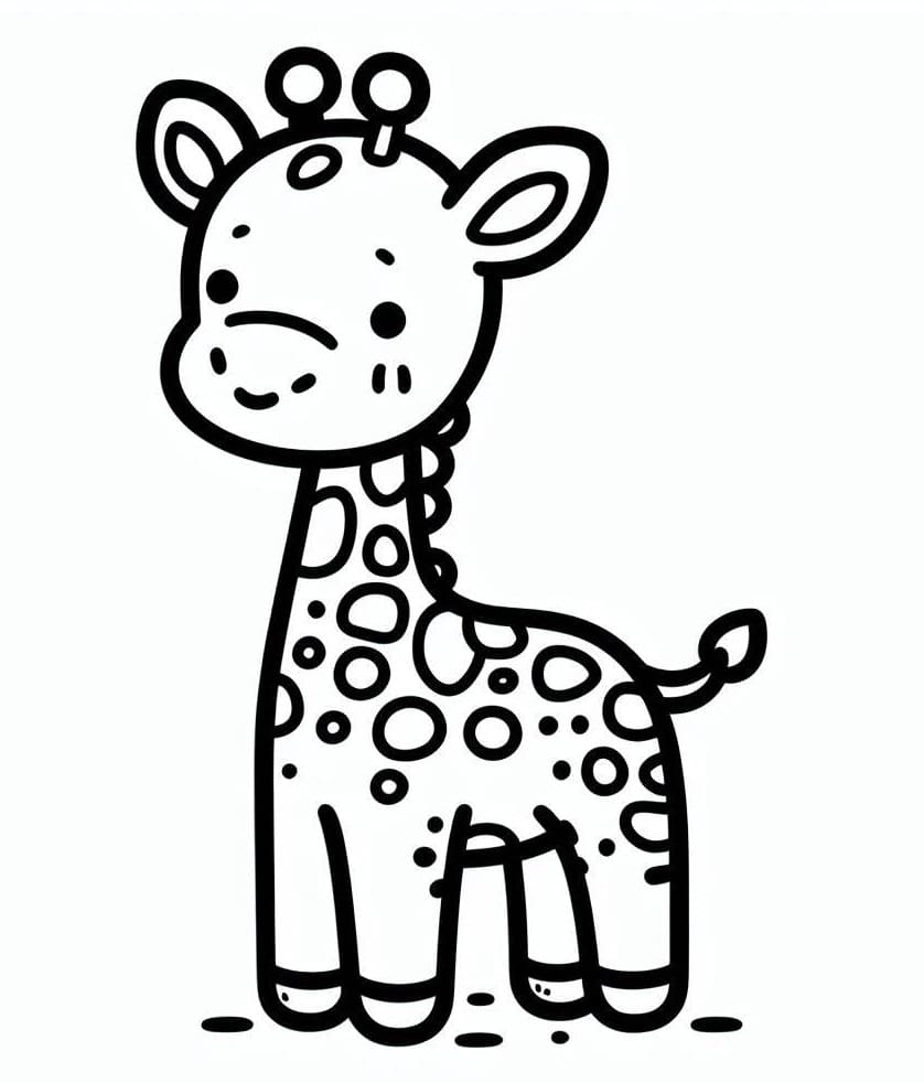 Desenho deUma Girafa Fofa para colorir