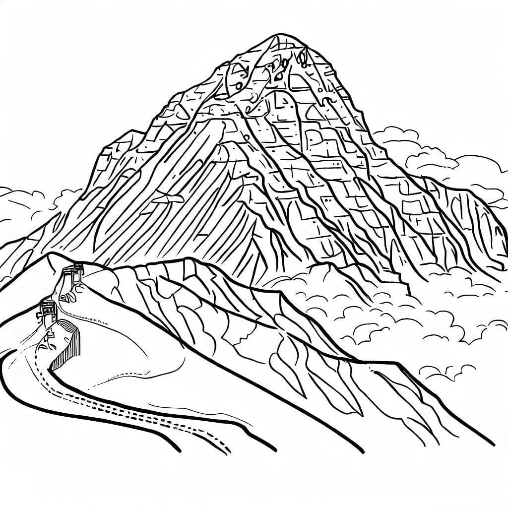 Desenho deUma Jornada ao Monte Everest para colorir