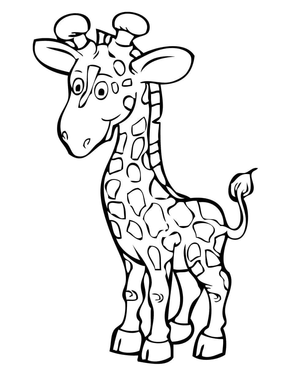 Desenho deUma Linda Girafa para colorir