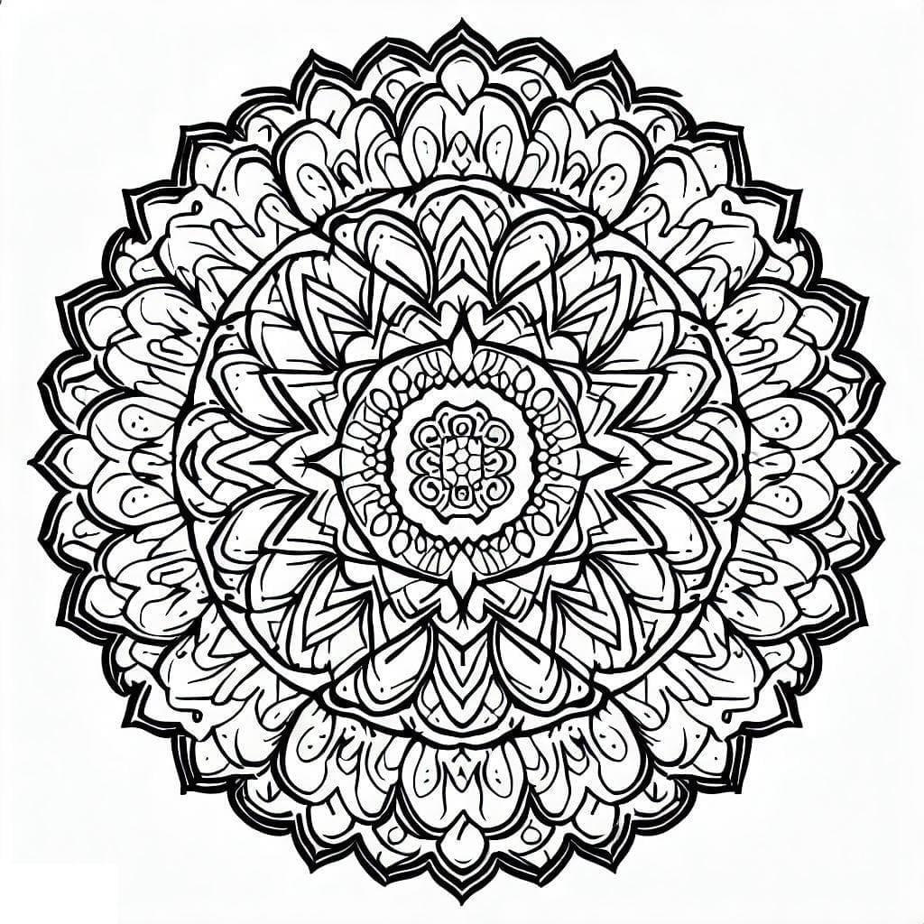 Desenho deUma Linda Mandala para colorir