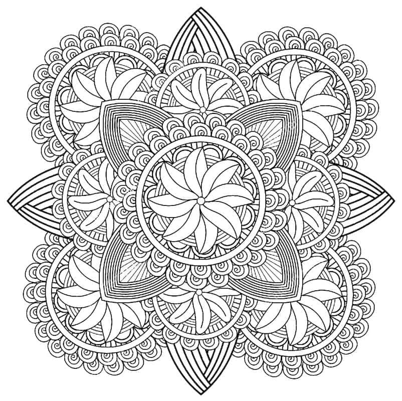 Desenho deUma Mandala Muito Difícil para colorir