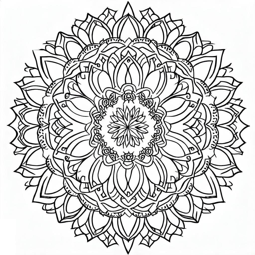 Desenho de Uma Mandala para colorir