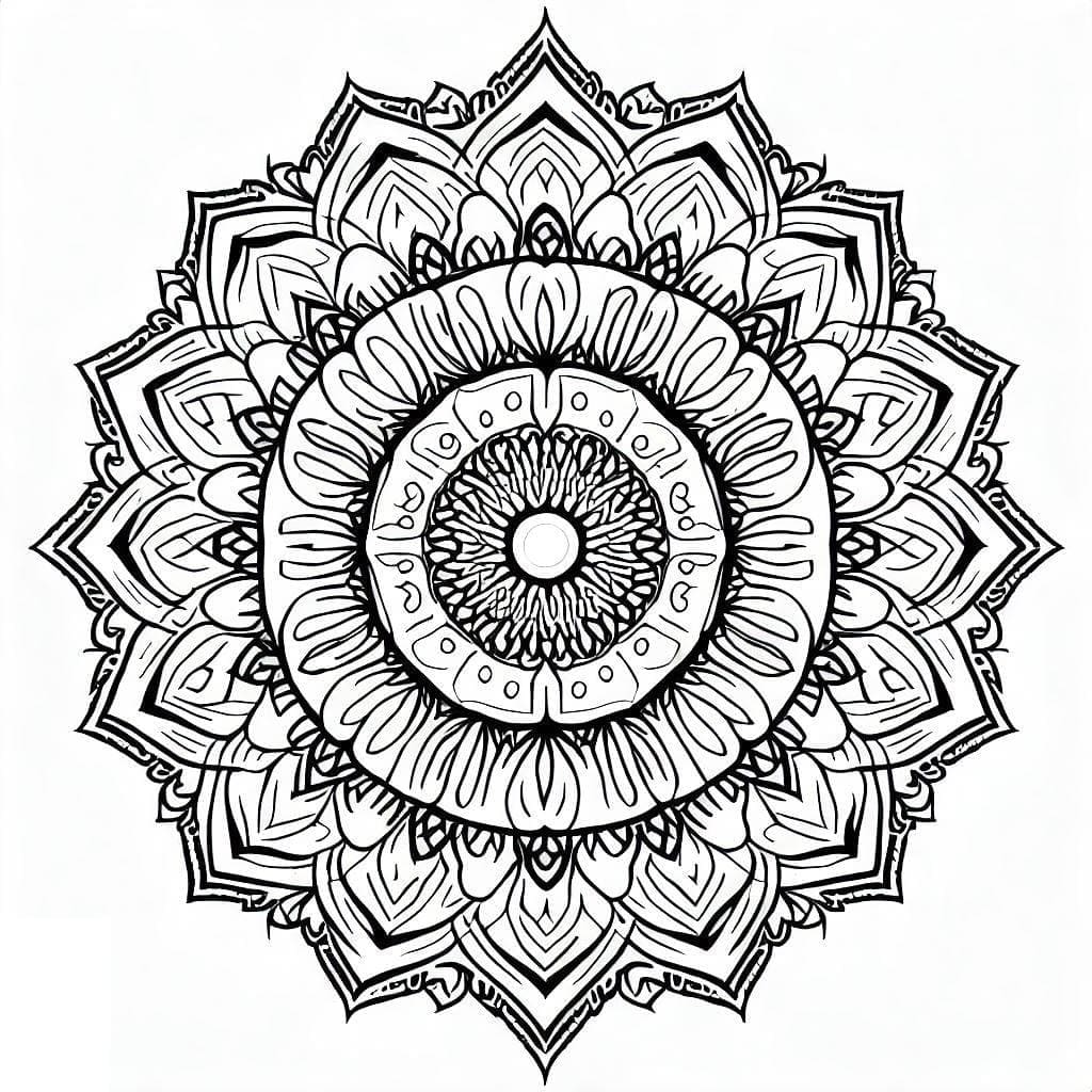 Desenho deUma Mandala Perfeita para colorir