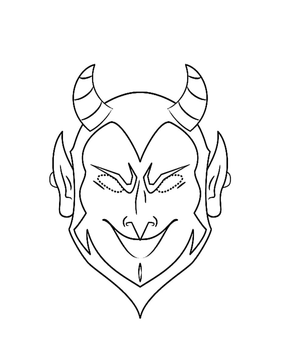 Desenho deUma Máscara do Diabo para colorir