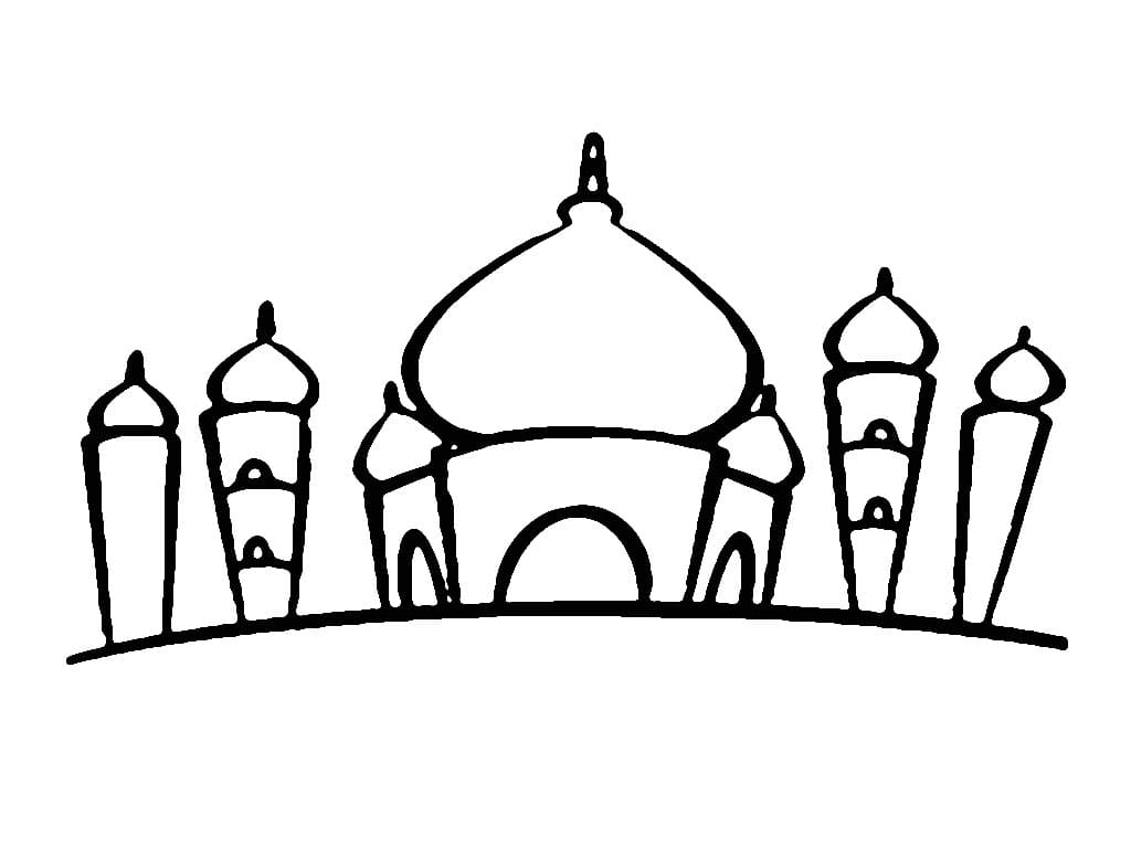 Desenho deUma Mesquita para colorir