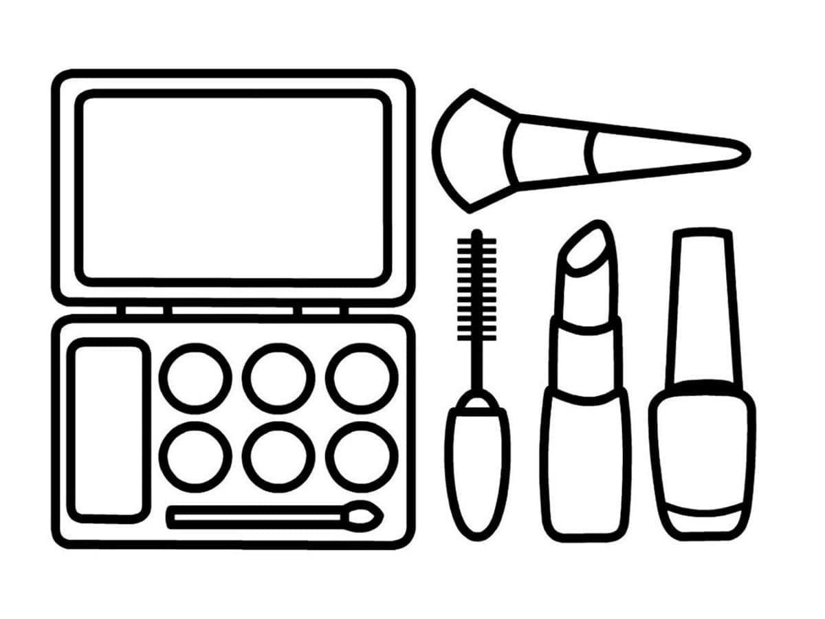 Desenho deUma Paleta de Maquiagem para colorir