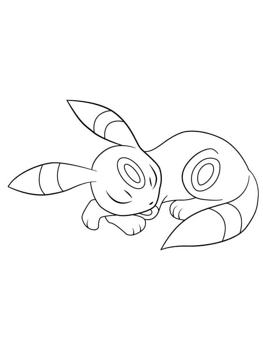 Desenho deUmbreon Dormindo para colorir