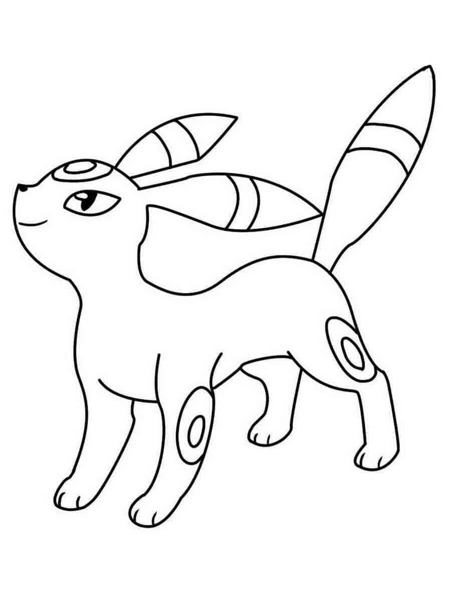 Desenho deUmbreon Feliz para colorir