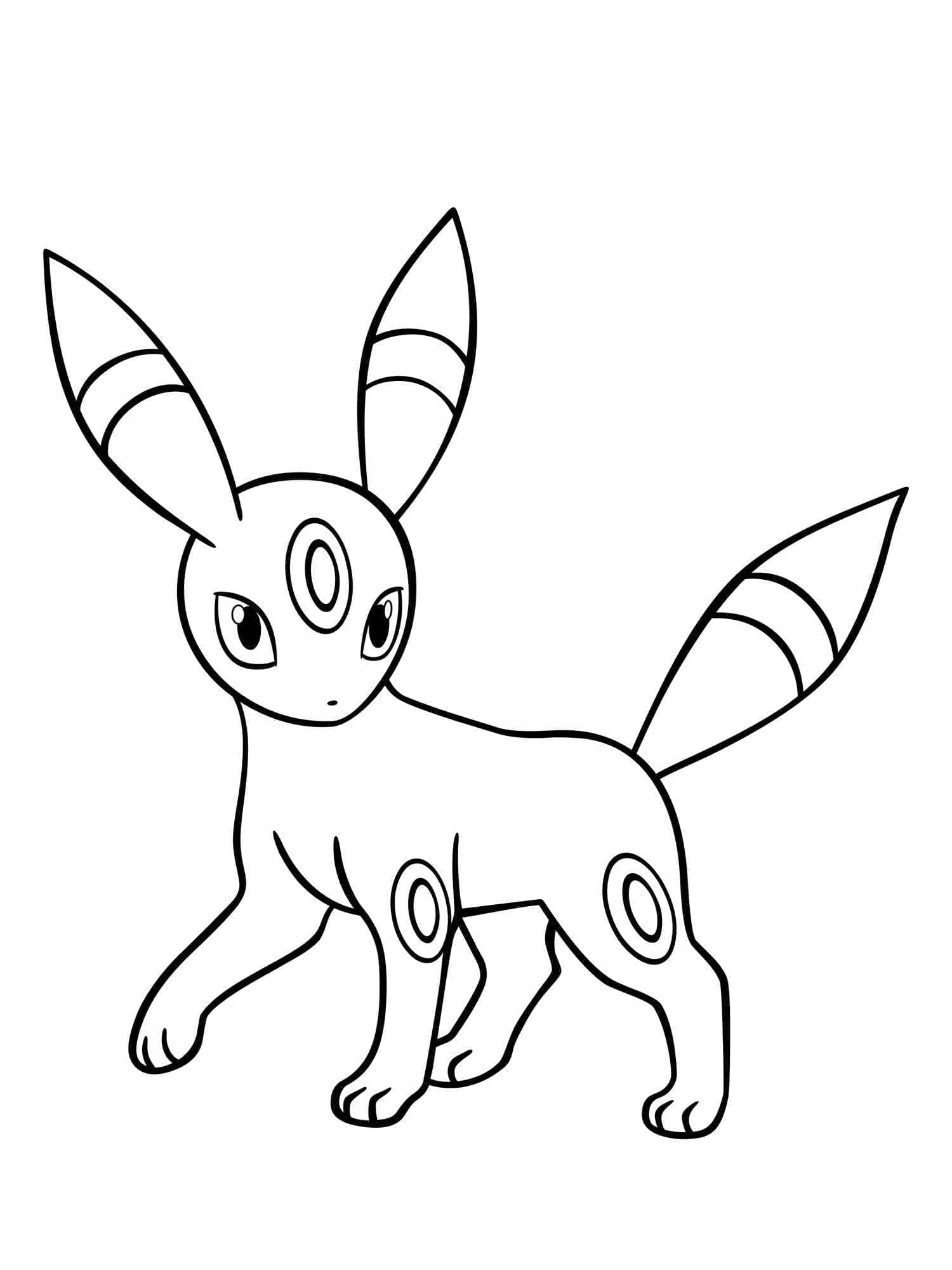 Desenhos de Umbreon para colorir