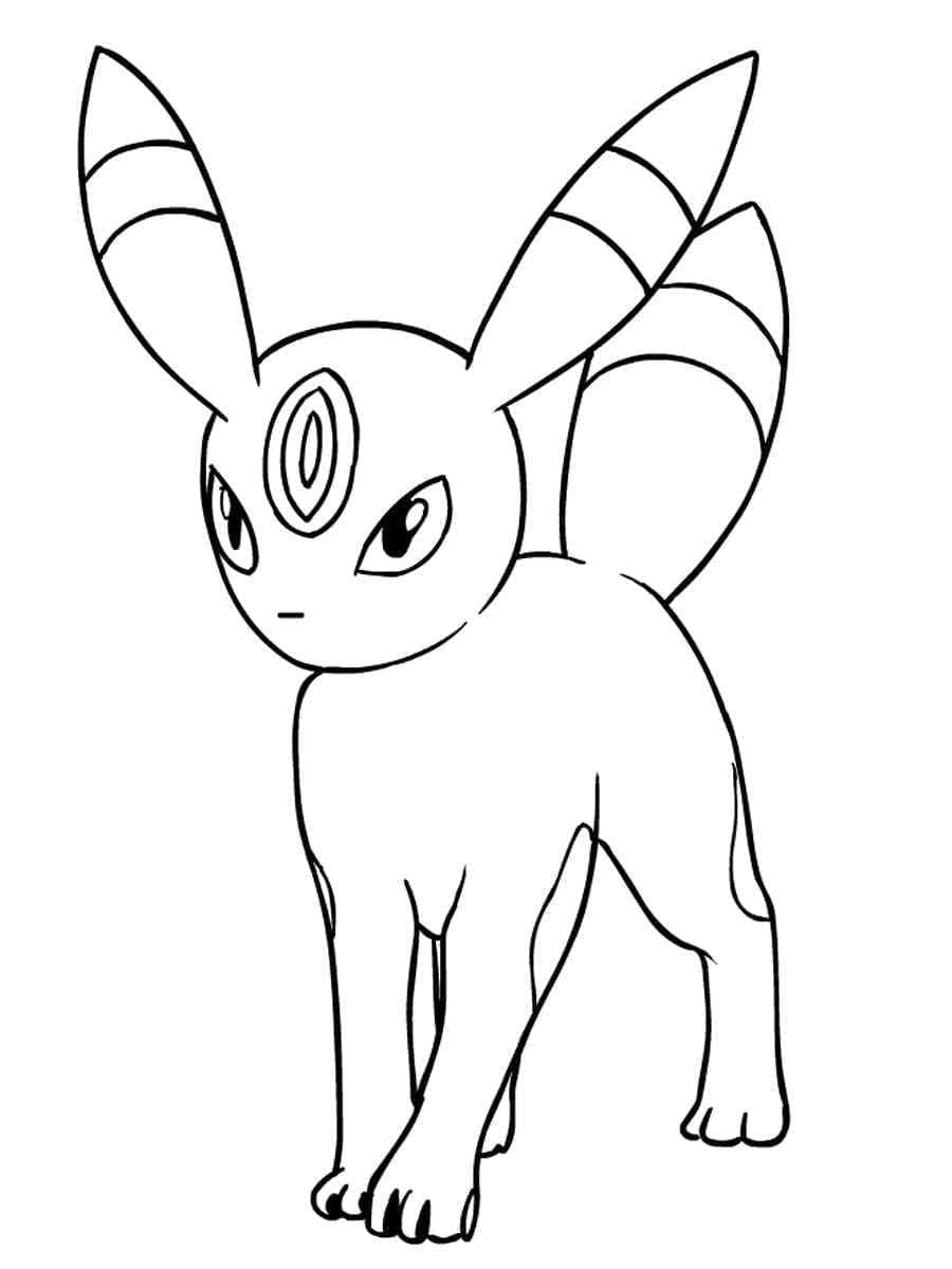 Desenho deUmbreon Para Crianças para colorir