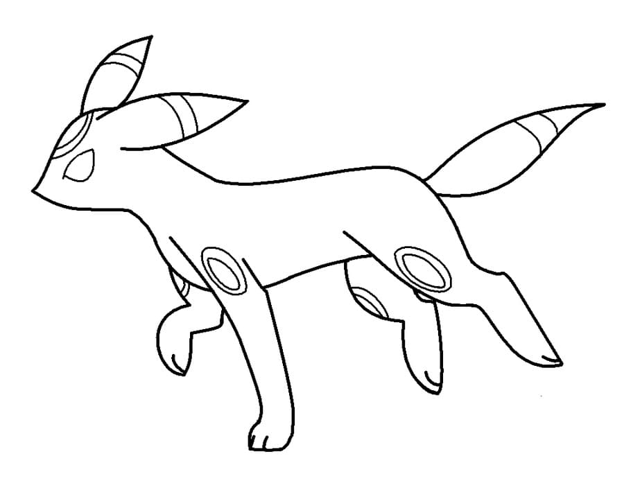 Desenho deUmbreon Pokemon para colorir