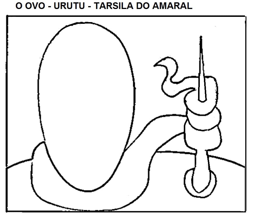 Desenho deUrutu - Tarsila do Amaral para colorir