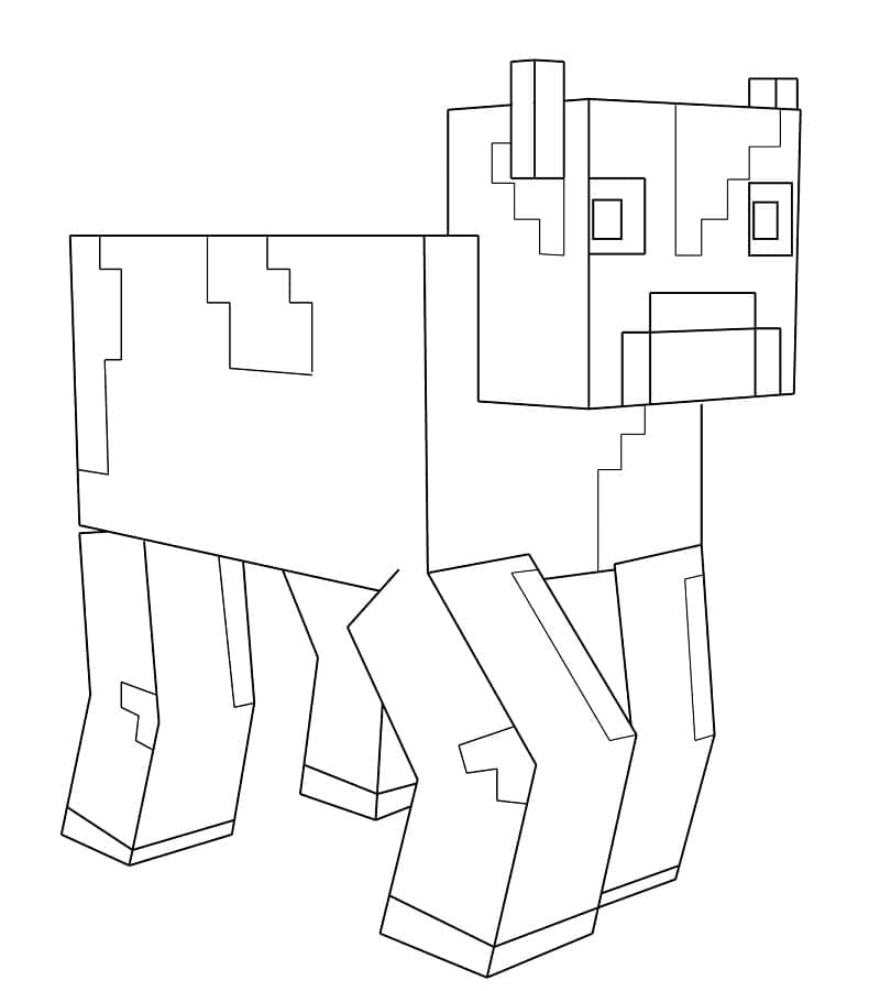 Desenho deVaca Minecraft para colorir