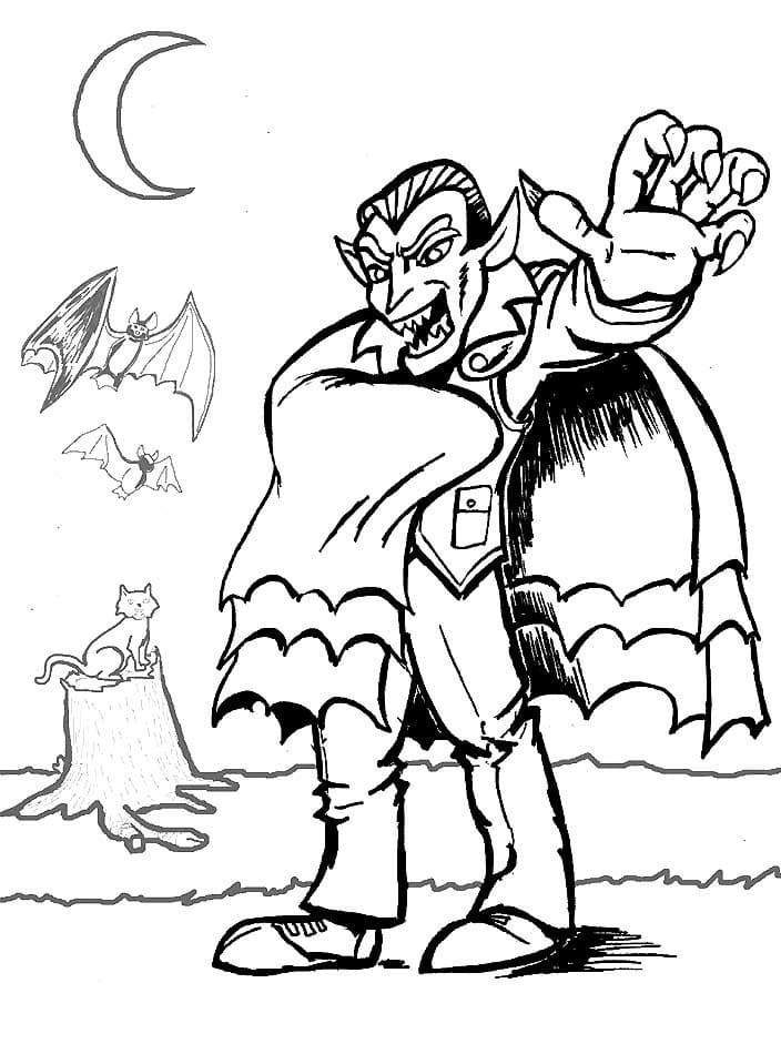 Desenhos de Vampiro para colorir