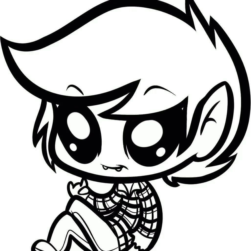 Desenho deVampiro Chibi para colorir