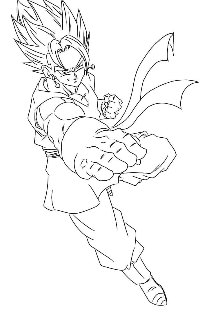 Desenho deVegetto Super Saiyajin Deus para colorir