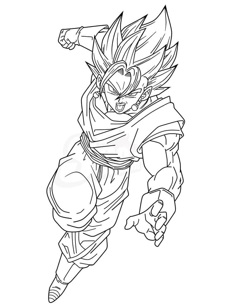 Desenho deVegetto Super Sayajin Azul para colorir