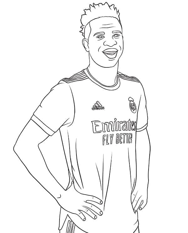 Desenho deVinicius Jogador de Futebol para colorir