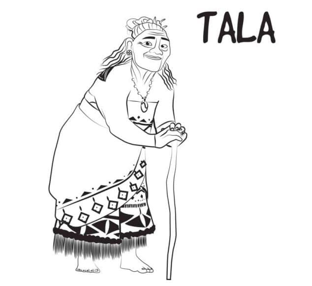 Desenho de Vovó Tala para colorir