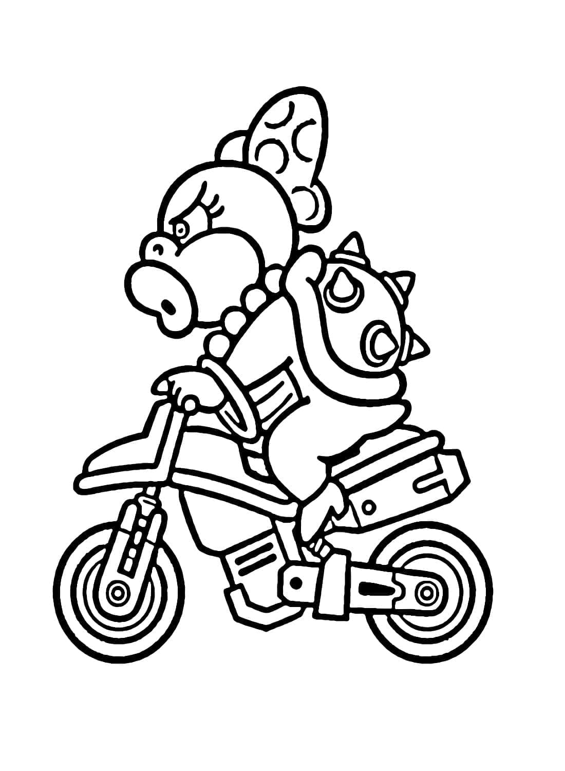 Desenho deWendy Mario Kart para colorir