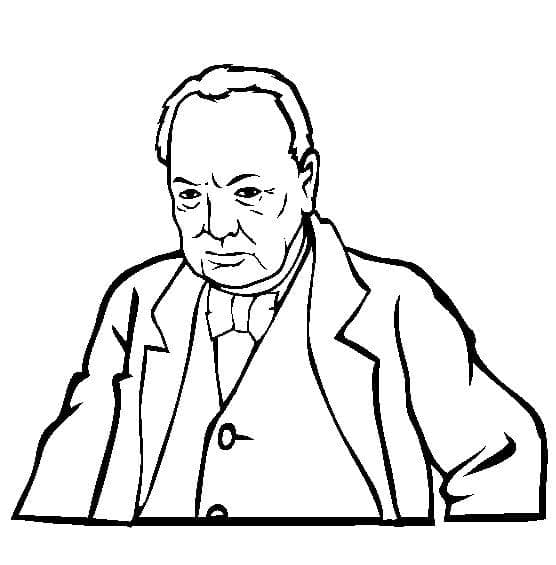 Desenhos de Winston Churchill para colorir