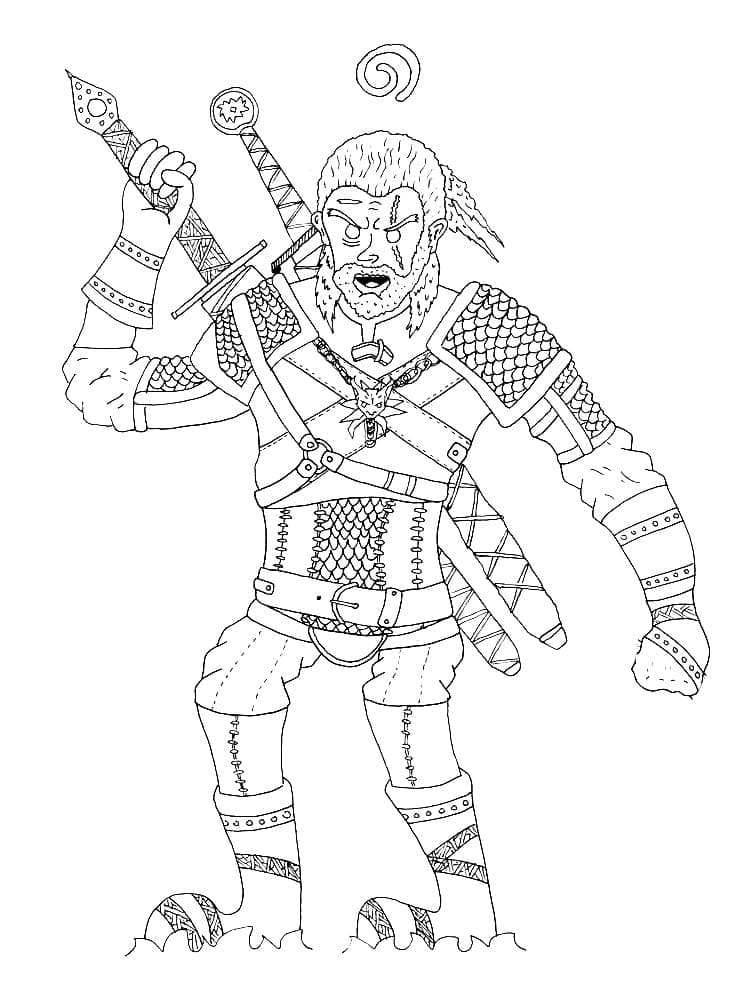 Desenho deWitcher 11 para colorir