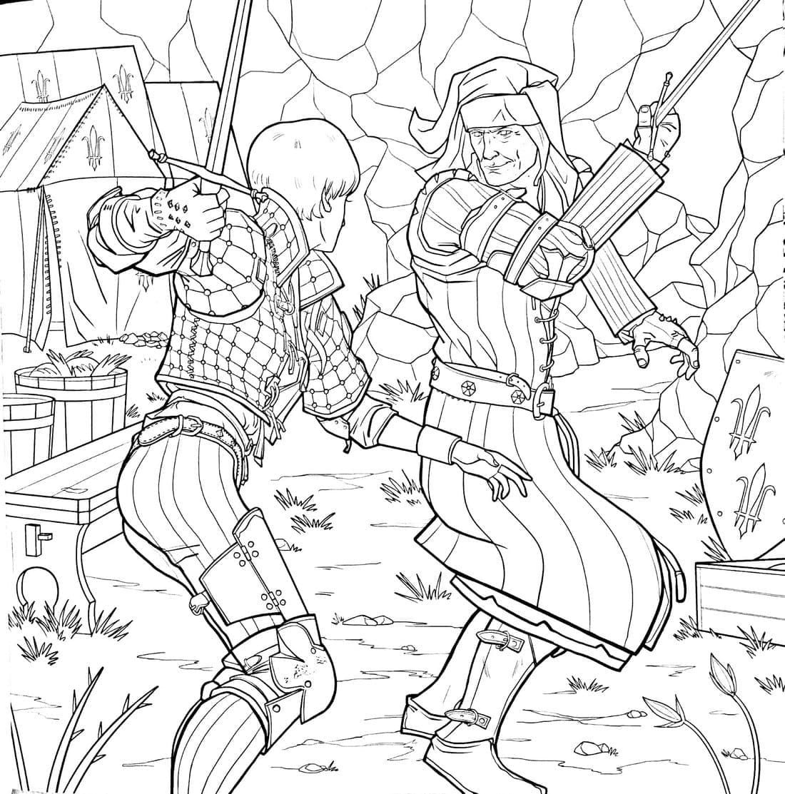 Desenho deWitcher 19 para colorir