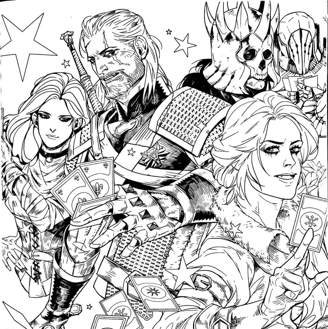 Desenho deWitcher 22 para colorir