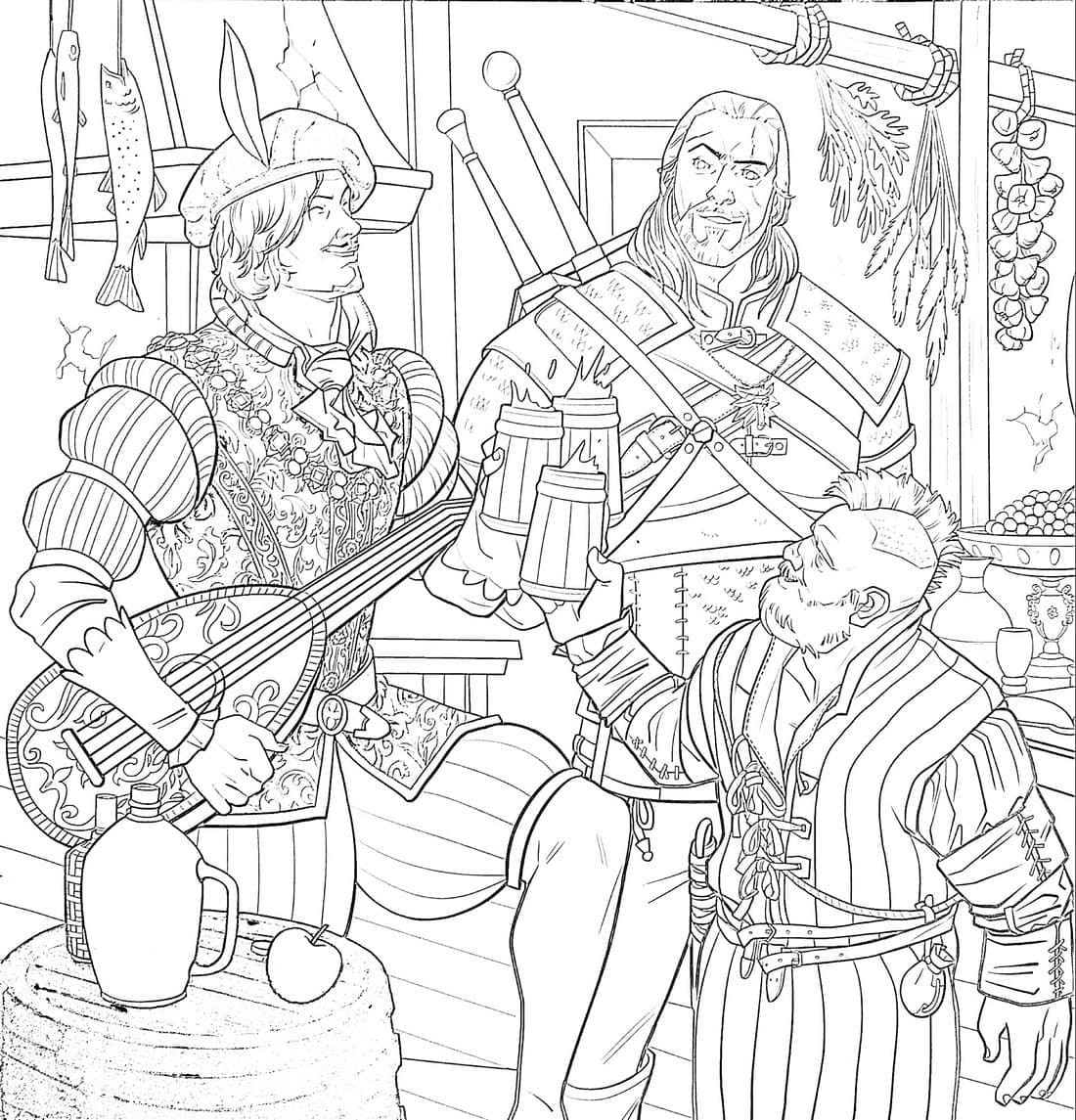 Desenho deWitcher 4 para colorir