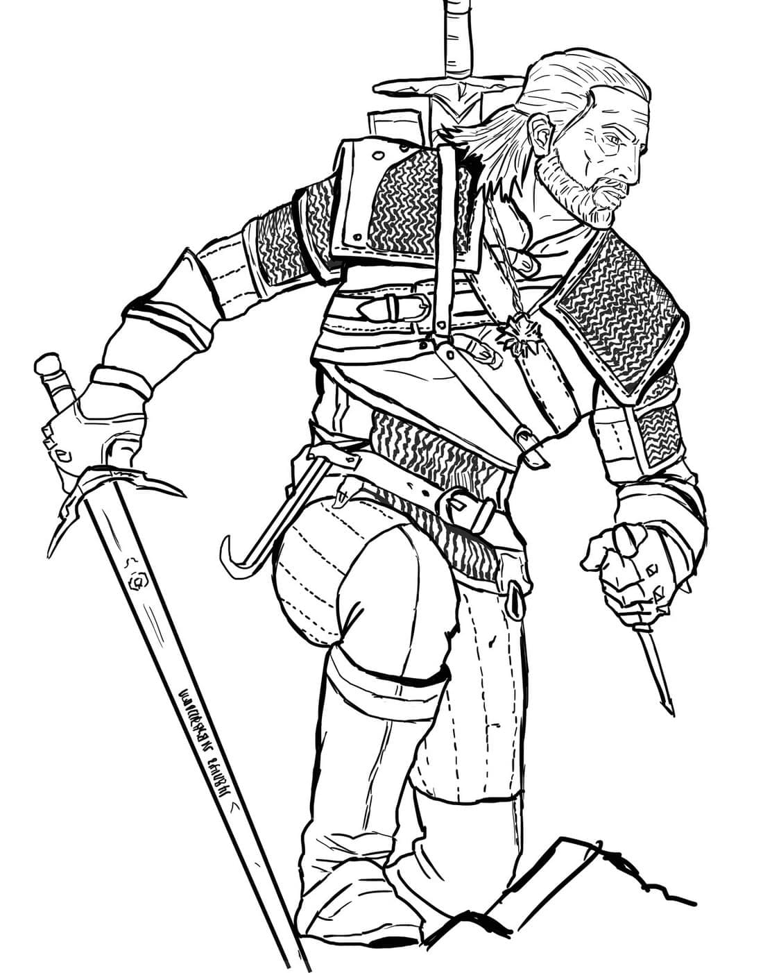 Desenhos de Witcher para colorir