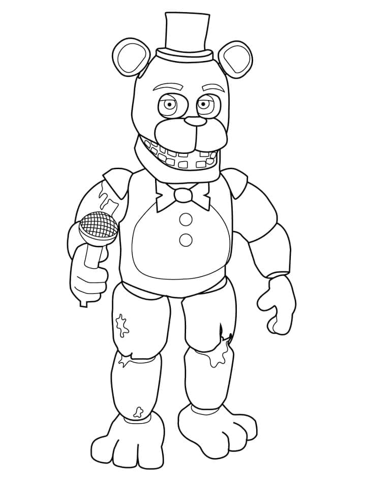 Desenho deWithered Freddy de FNAF para colorir