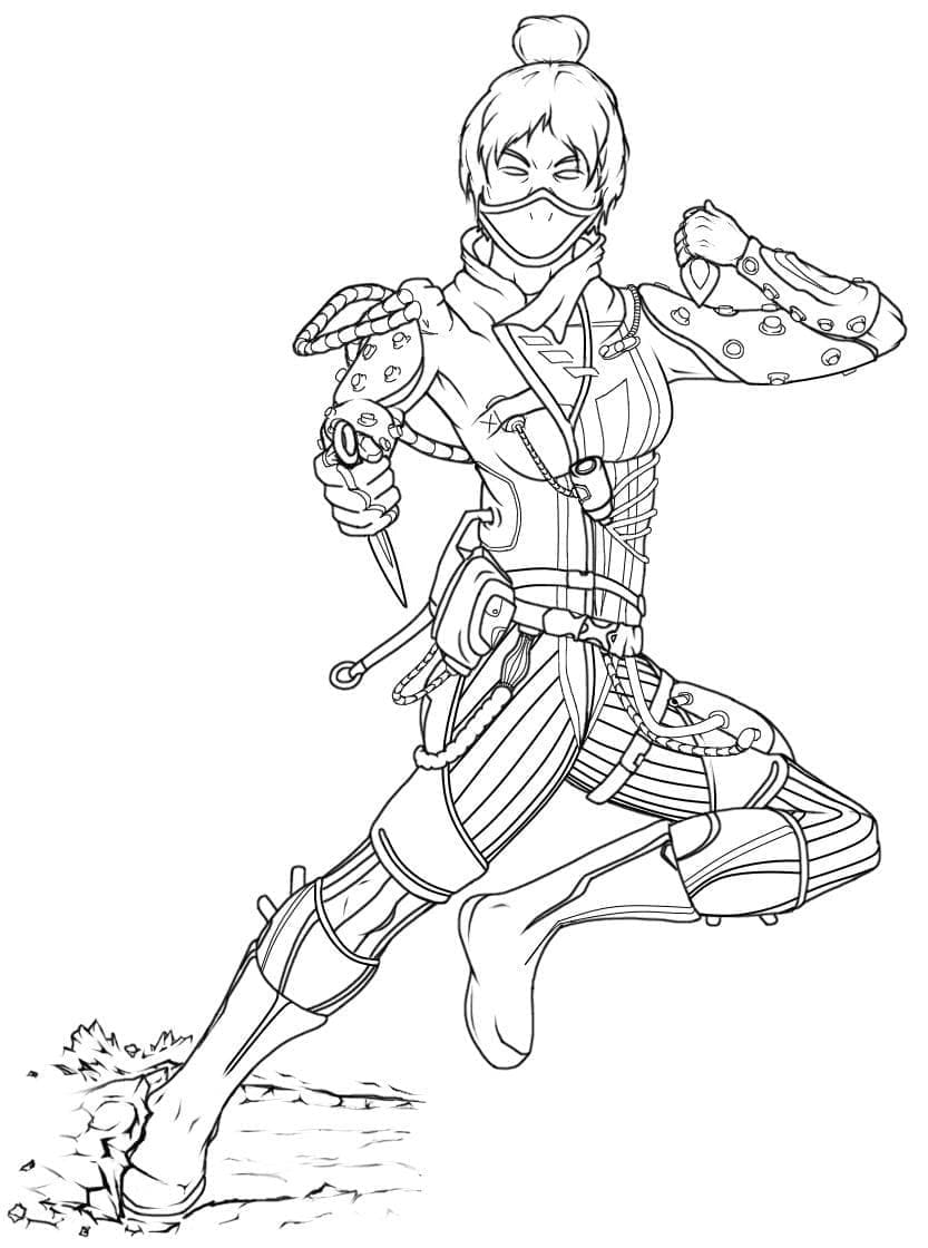 Desenho deWraith de Apex Legends para colorir