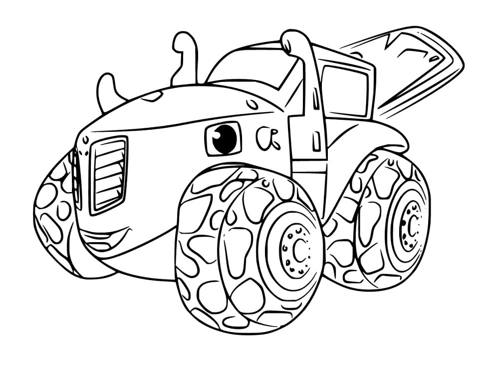 Desenho deZeg de Blaze e as Monster Machines para colorir