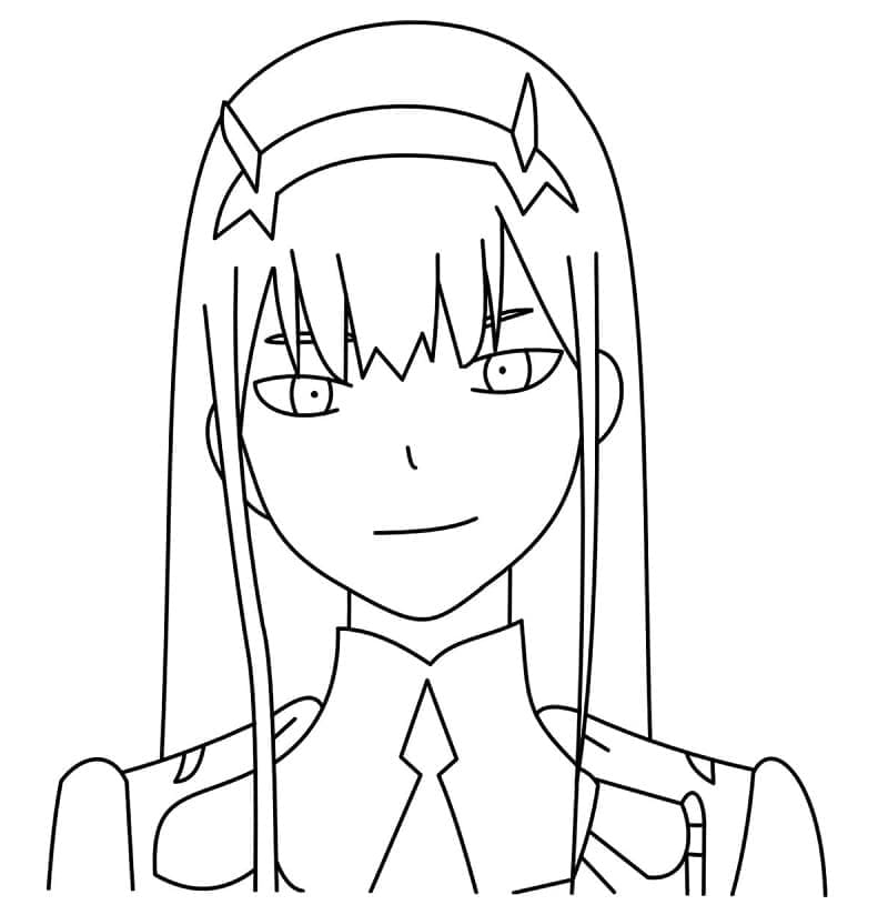 Desenhos de Zero Two para colorir