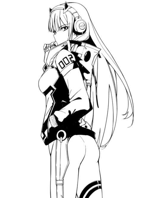 Desenho deZero Two Incrível para colorir