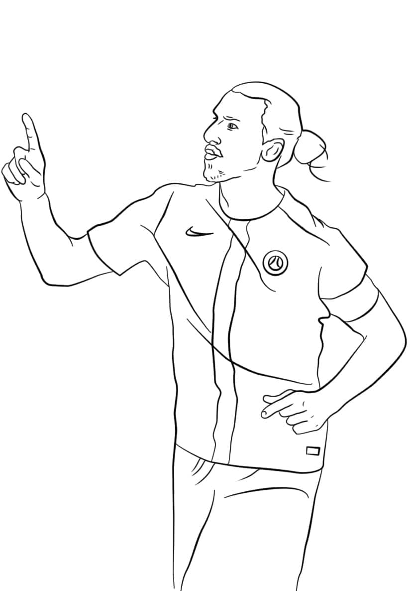 Desenho deZlatan Ibrahimovic Jogador de Futebol para colorir