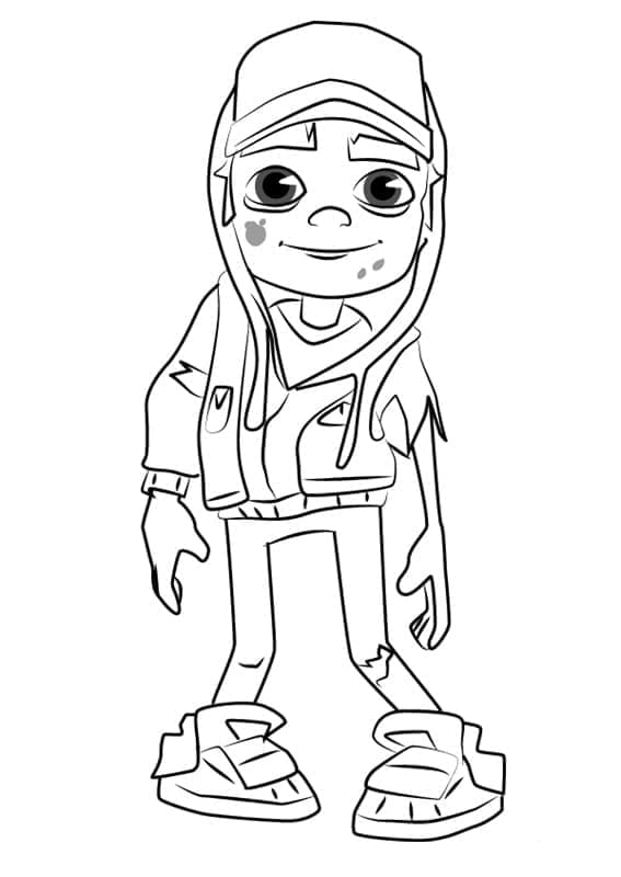 Desenho deZombie Jake de Subway Surfers para colorir