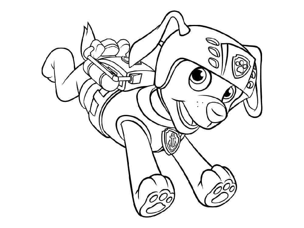 Desenho deZuma Patrulha Canina Fofo para colorir