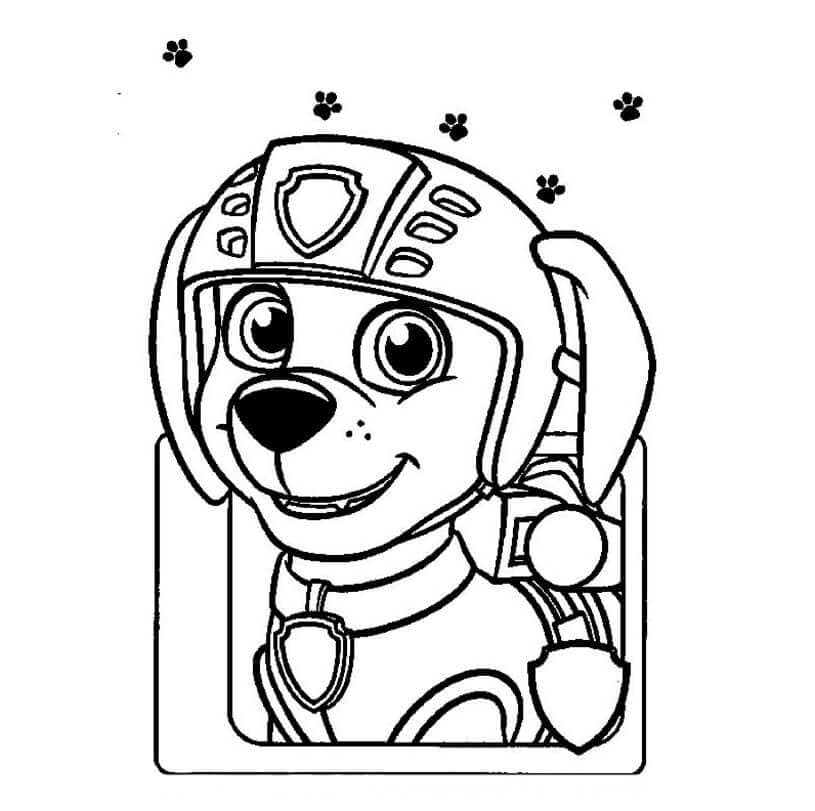 Desenho deZuma Patrulha Canina Sorridente para colorir