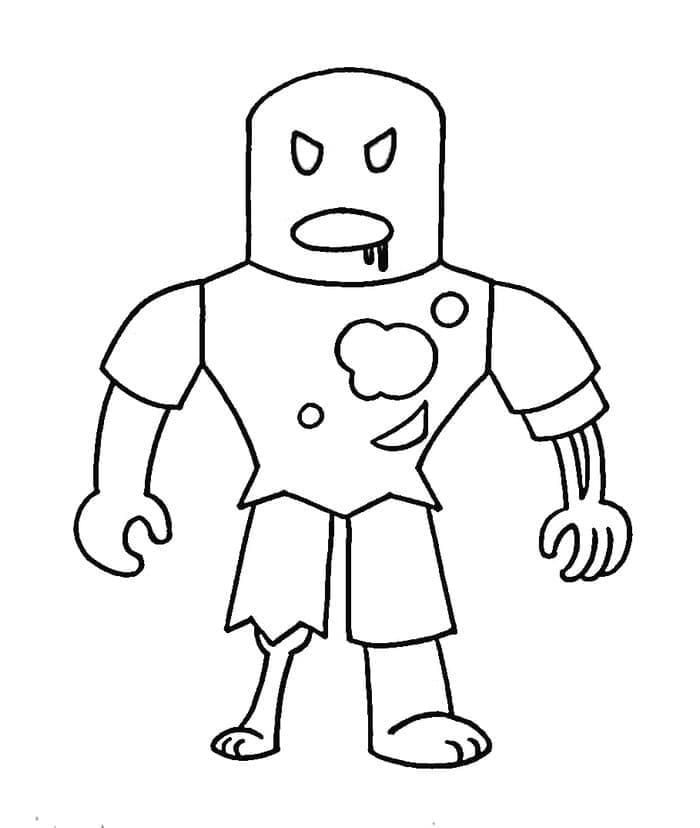 Desenho deZumbi de Roblox para colorir