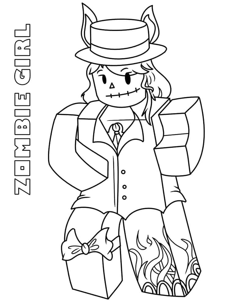 Desenho deZumbi Roblox para colorir