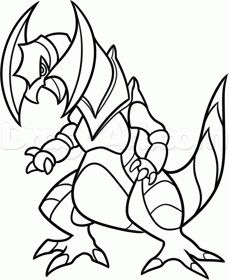 Desenho deHaxorus Pokemon para colorir