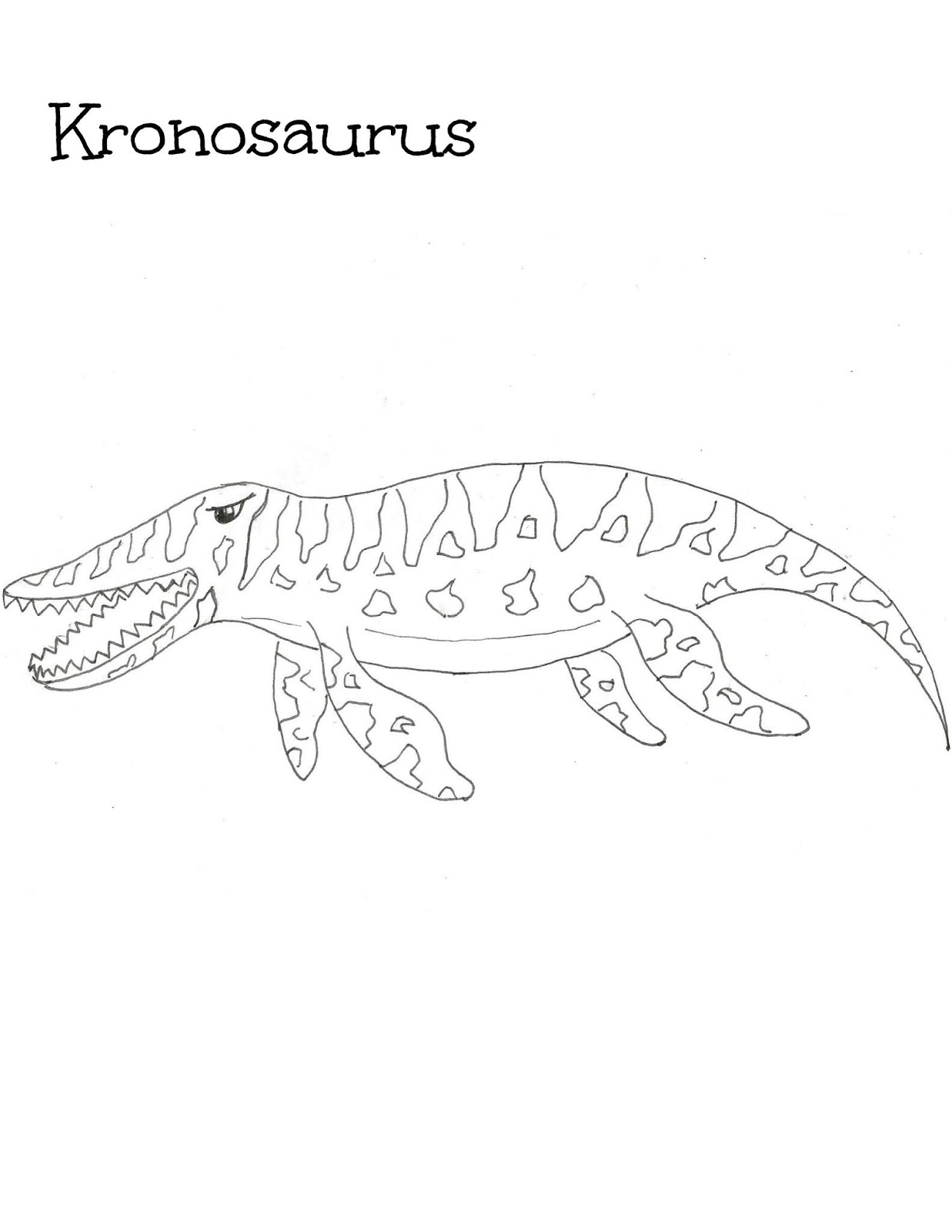 Desenho deUm Kronosaurus para colorir