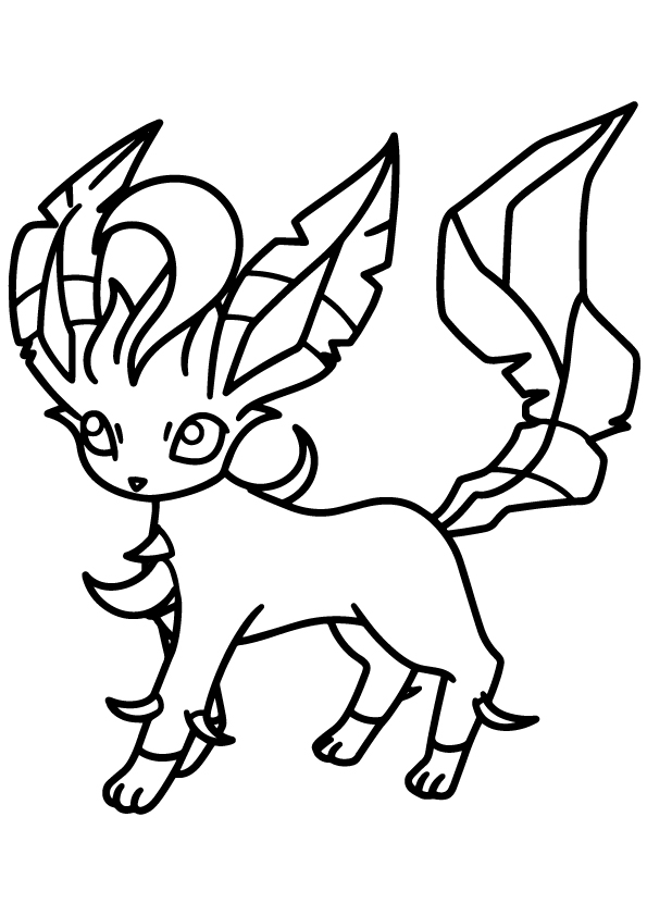 Desenho deLeafeon Fofa para colorir