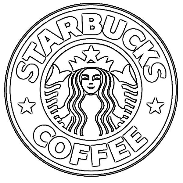 Desenho deLogotipo do Café da Starbucks para colorir