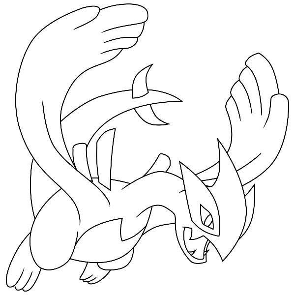 Desenho deSombra Lugia para colorir