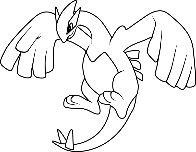 Desenho deLugia Pokemon para colorir